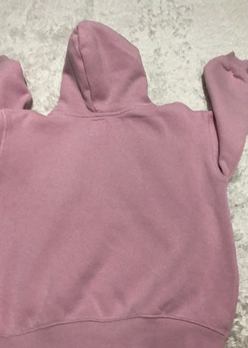 Kız Çocuk Pembe Kapüşonlu Sweatshirt - Görsel 6