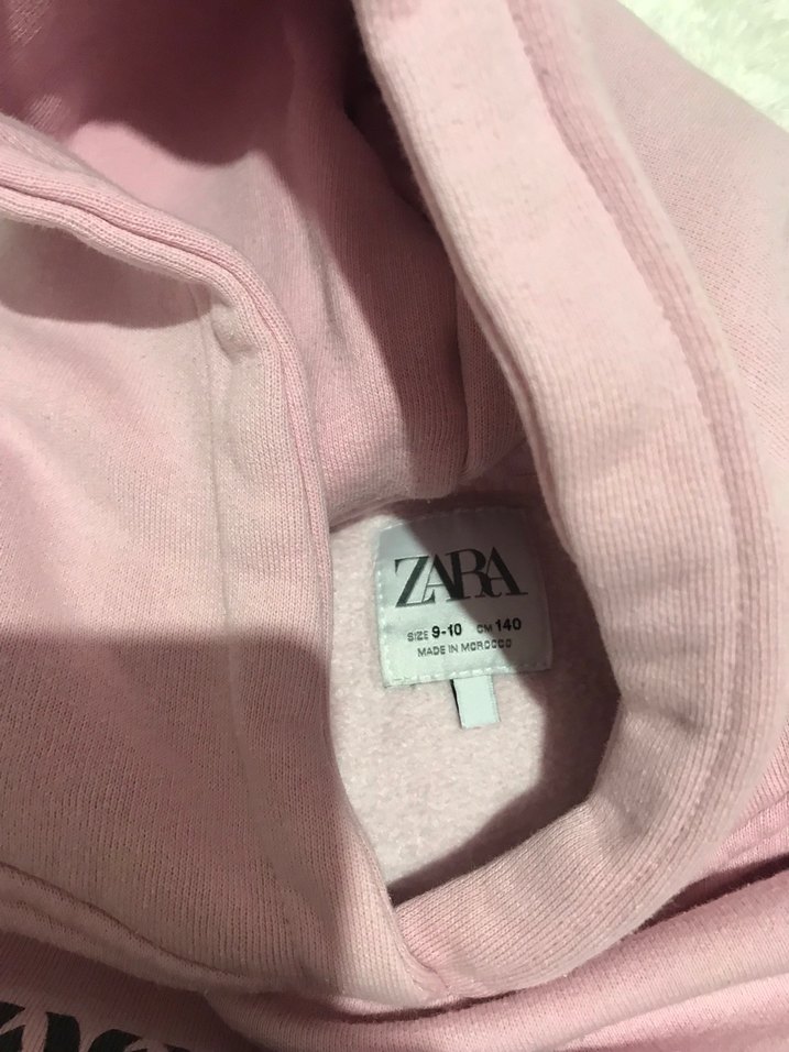 Kız Çocuk Pembe Kapüşonlu Sweatshirt - Görsel 5