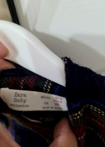 Kız Çocuk Kareli Fırfırlı Uzun Kollu Elbise - Görsel 3