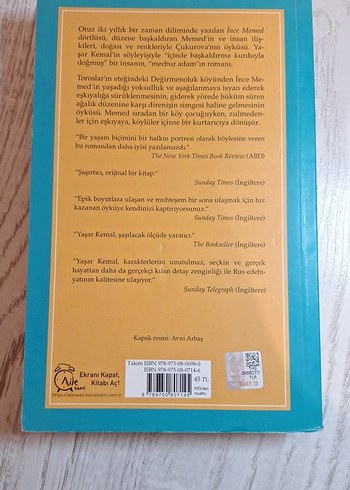 İnce Memed 1 - Yaşar Kemal - Görsel 2