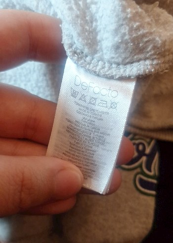 Gri Baskılı Kadın Sweatshirt - Görsel 3