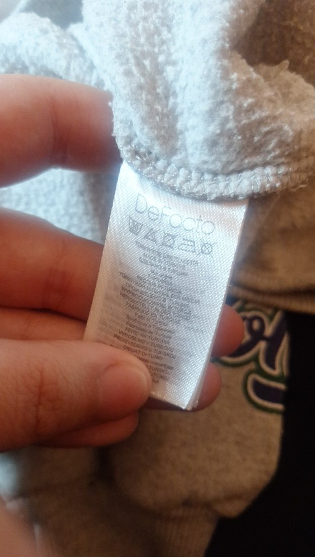 Gri Baskılı Kadın Sweatshirt - Görsel 3