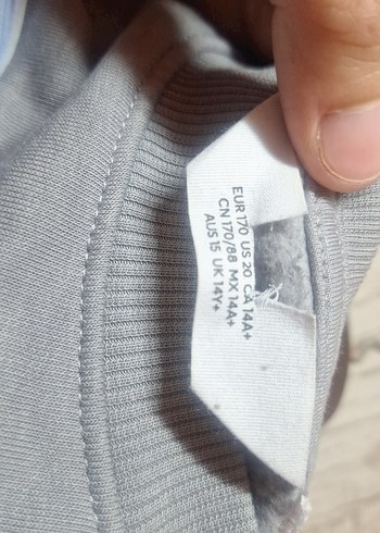 Gri Uzun Kollu Stitch Sweatshirt - Görsel 3