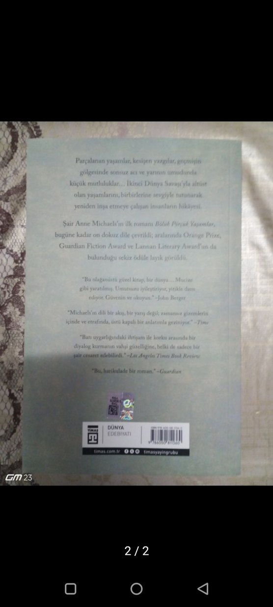 Bölük, Pörçük Yaşamlar - Anne Michaels - Görsel 2