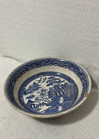 Antika Mavi Desenli Seramik Yemek Kabı - Görsel 2