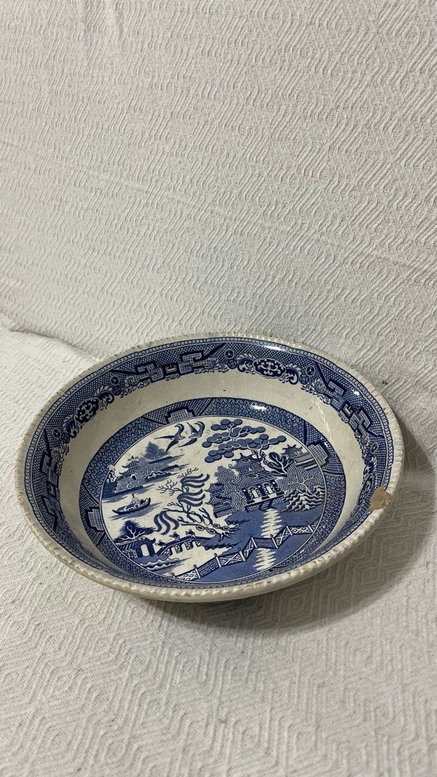 Antika Mavi Desenli Seramik Yemek Kabı - Görsel 2