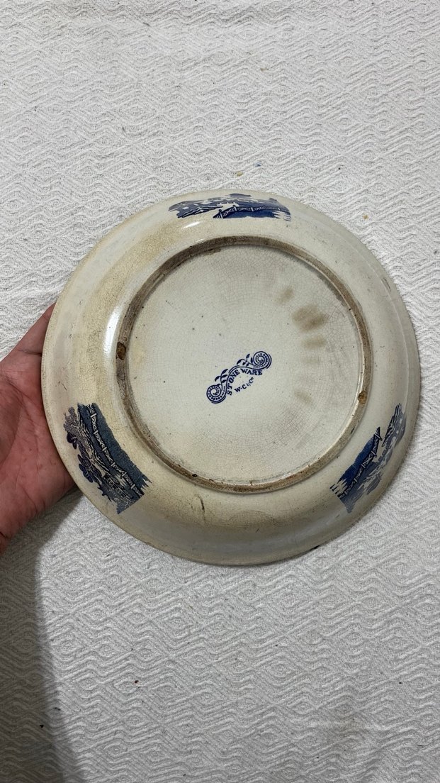 Antika Mavi Desenli Seramik Yemek Kabı - Görsel 3