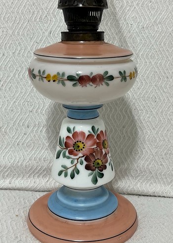 Osmanlı Çiçek Desenli Opalin Gaz Lambası - Görsel 2