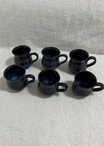 Koyu Mavi Seramik Fincan - Görsel 5