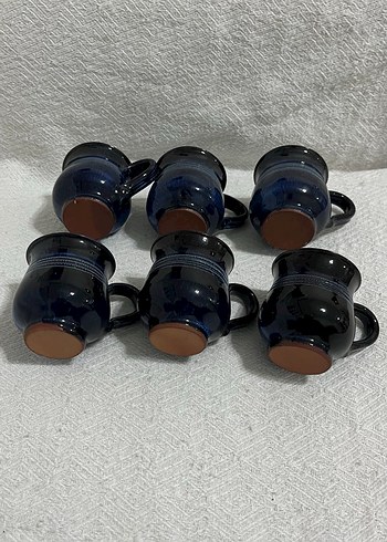 Koyu Mavi Seramik Fincan - Görsel 4