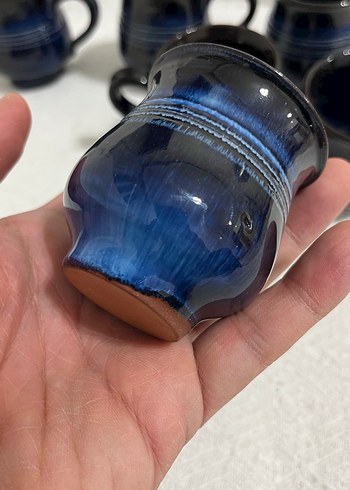 Koyu Mavi Seramik Fincan - Görsel 3