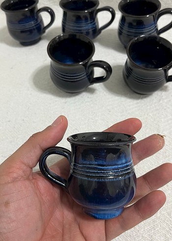 Koyu Mavi Seramik Fincan - Görsel 2