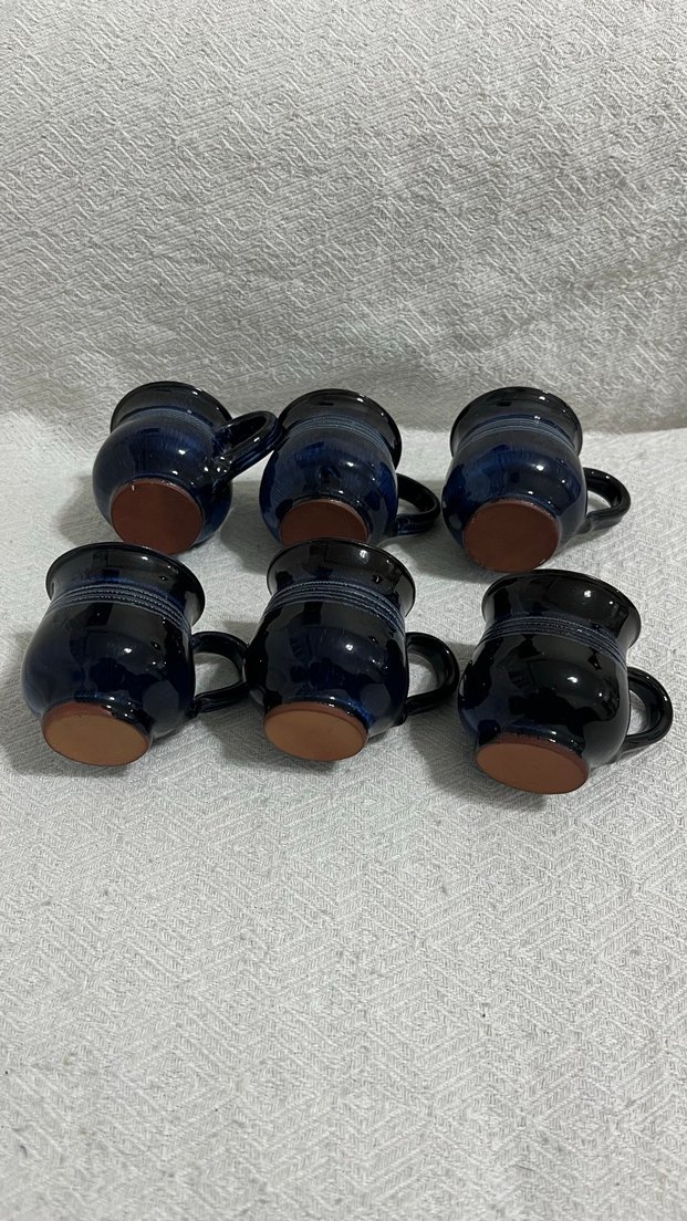 Koyu Mavi Seramik Fincan - Görsel 4