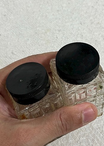 Kare Desenli Cam Tuzluk ve Biberlik Seti - Görsel 7