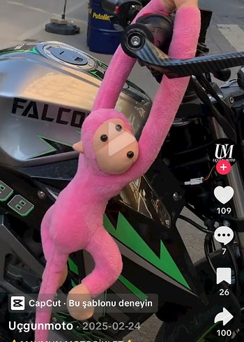 Renkli Mavi Peluş Maymun Oyuncak - Görsel 4