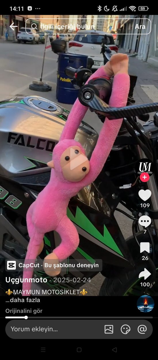 Renkli Mavi Peluş Maymun Oyuncak - Görsel 4