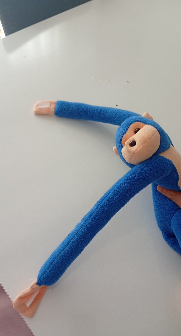 Renkli Mavi Peluş Maymun Oyuncak - Görsel 2