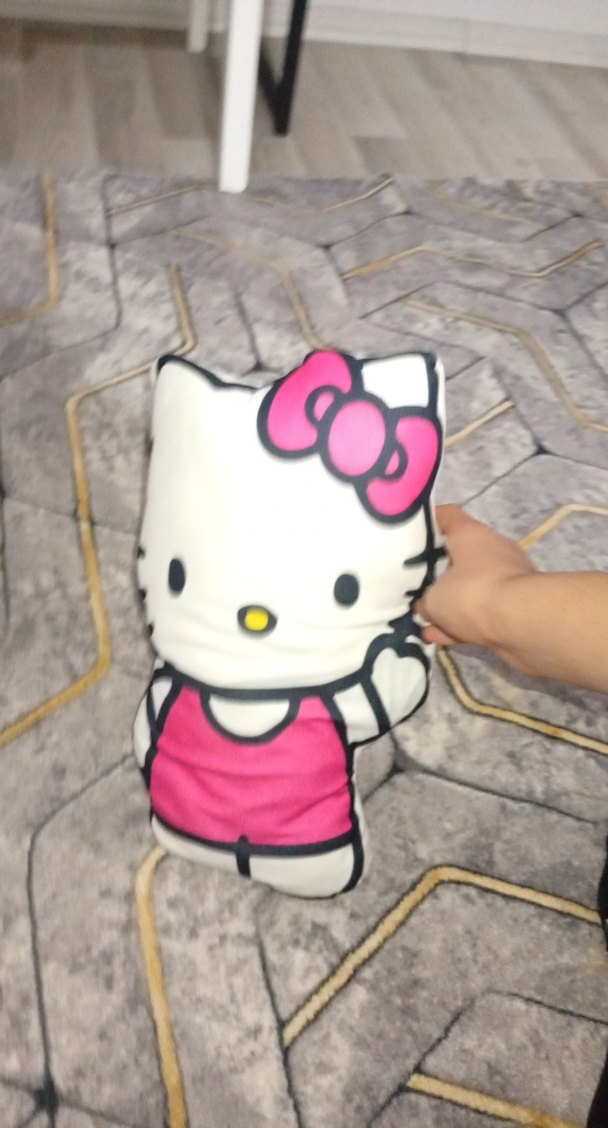 Renkli Pembe Hello Kitty Peluş Oyuncak - Görsel 3