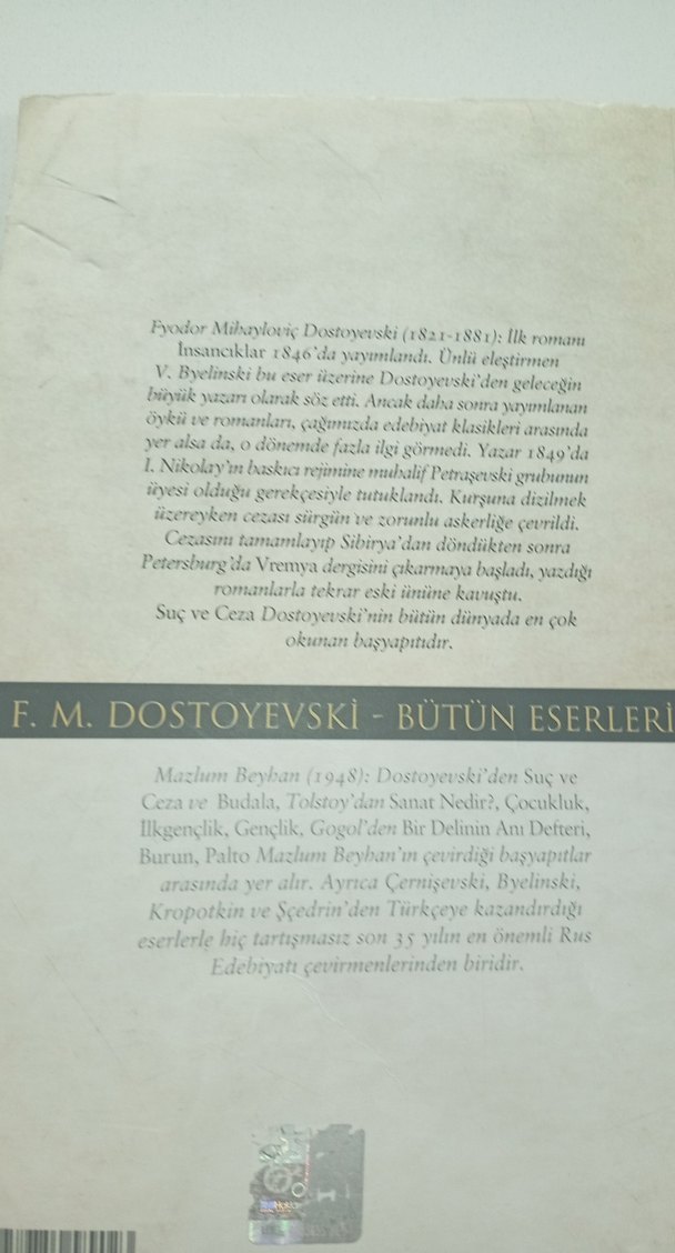 Suç ve Ceza - Fyodor Mihayloviç Dostoyevski - Görsel 3