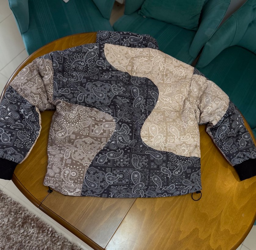 Desenli Bohem Fermuarlı Kadın Mont - Görsel 2