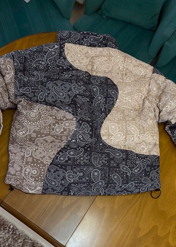 Desenli Bohem Fermuarlı Kadın Mont - Görsel 2