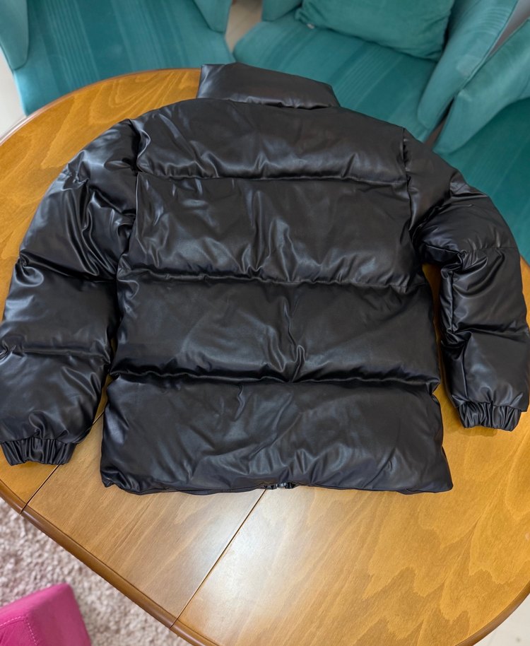 Siyah Deri Kışlık Kadın Mont - Görsel 2