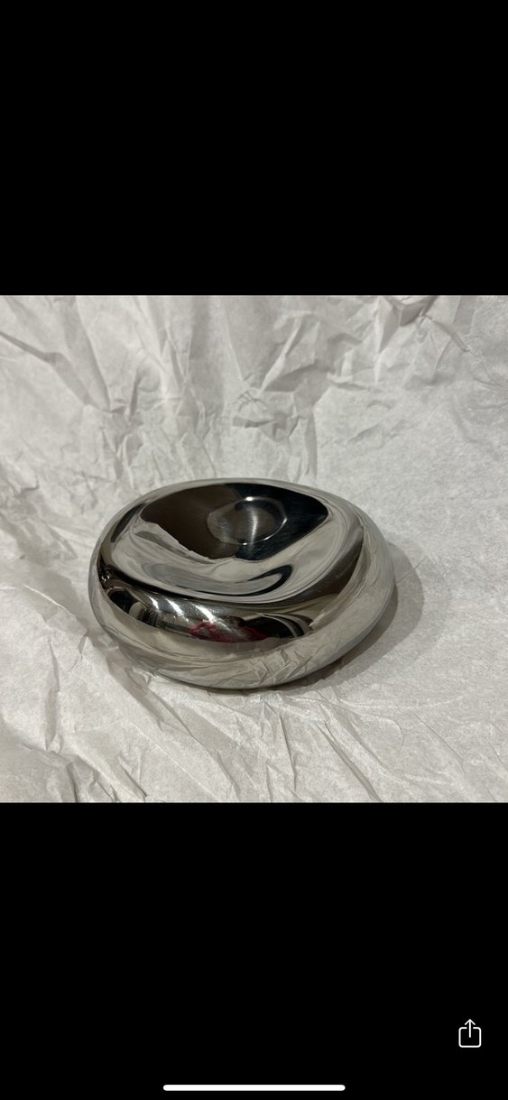 H&M home dekoratif gümüş kase - Görsel 3