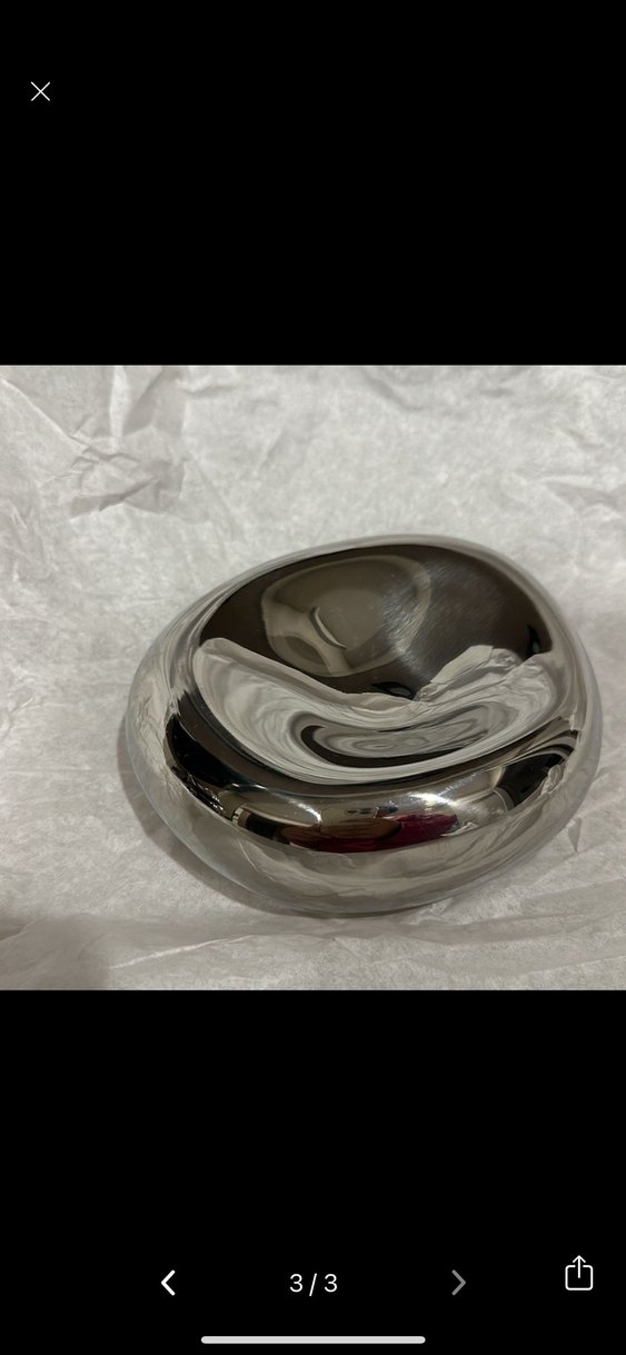 H&M home dekoratif gümüş kase - Görsel 2