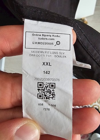 TUDORS XXL ERKEK SIYAH GÖMLEK - Görsel 2