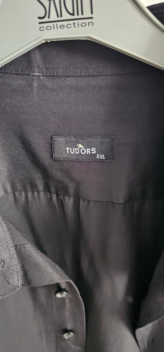 TUDORS XXL ERKEK SIYAH GÖMLEK - Görsel 4