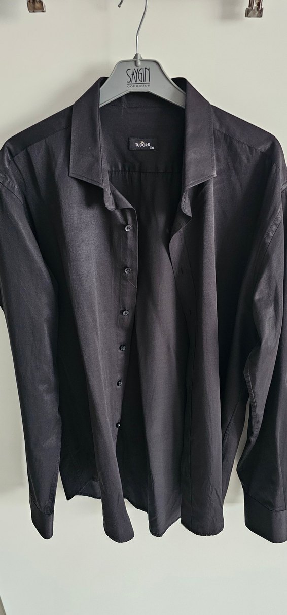 TUDORS XXL ERKEK SIYAH GÖMLEK - Görsel 3