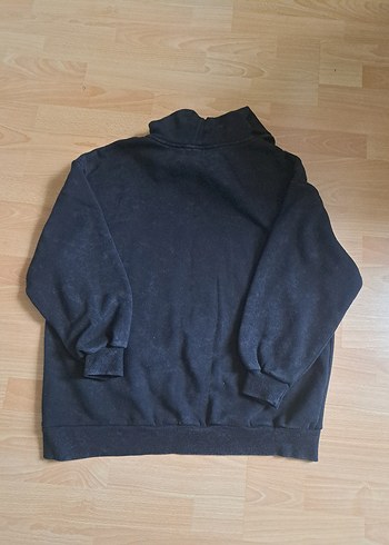 Siyah Gorillaz Baskılı Kapüşonlu Sweatshirt - Görsel 2