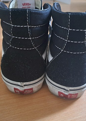 orijinal siyah Beyaz Vans Kadın Sneaker - Görsel 4