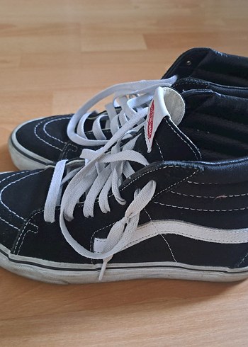 orijinal siyah Beyaz Vans Kadın Sneaker - Görsel 3