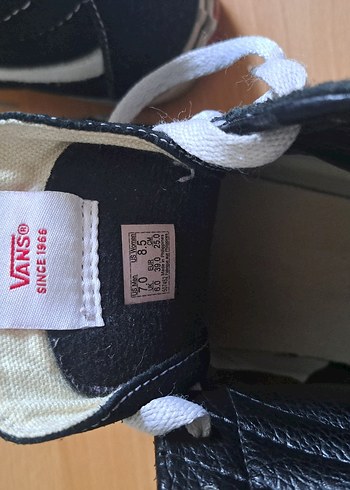 orijinal siyah Beyaz Vans Kadın Sneaker - Görsel 5