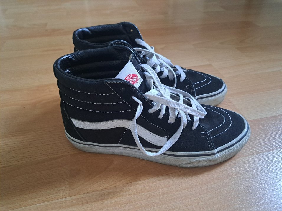 orijinal siyah Beyaz Vans Kadın Sneaker - Görsel 2