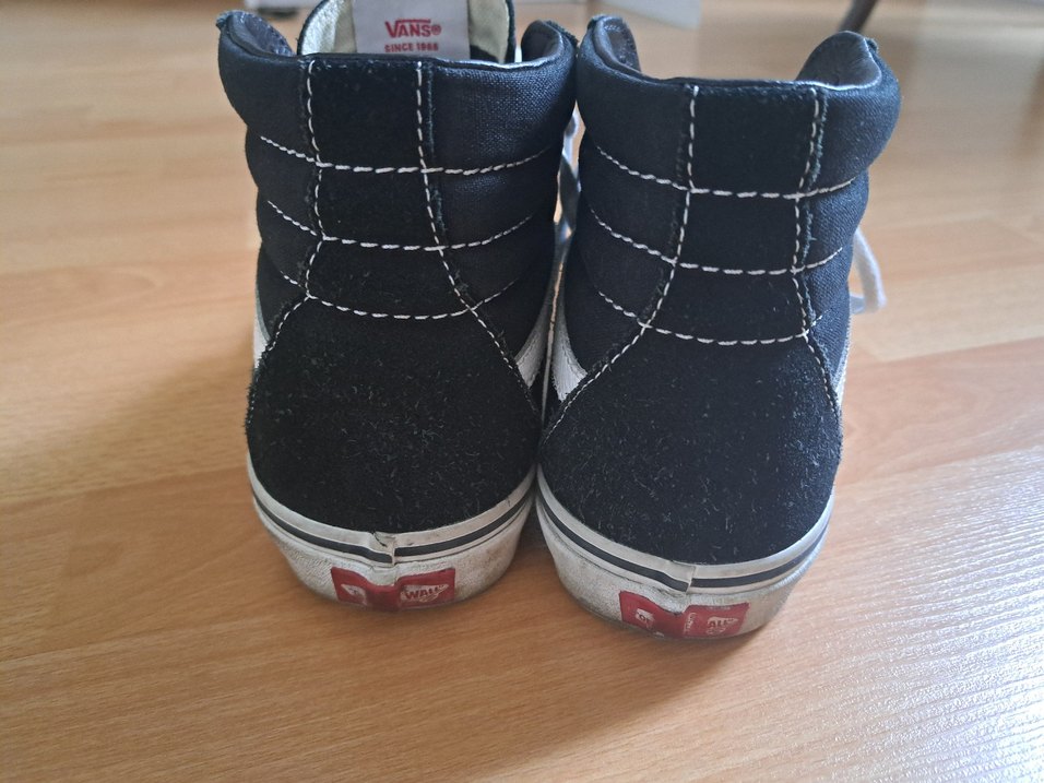orijinal siyah Beyaz Vans Kadın Sneaker - Görsel 4