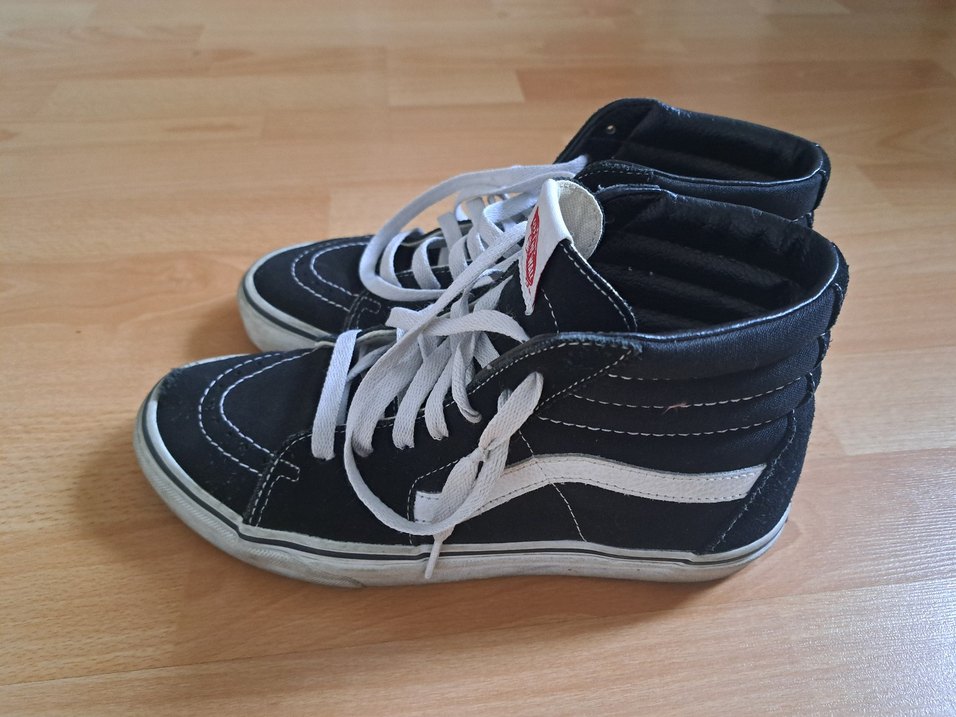 orijinal siyah Beyaz Vans Kadın Sneaker - Görsel 3