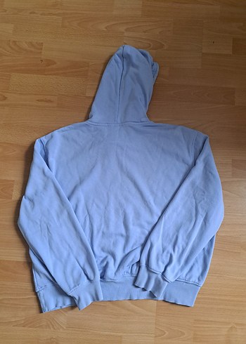 H&M Mavi Kapüşonlu Kadın Sweatshirt - Görsel 3