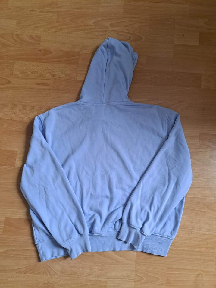 H&M Mavi Kapüşonlu Kadın Sweatshirt - Görsel 3
