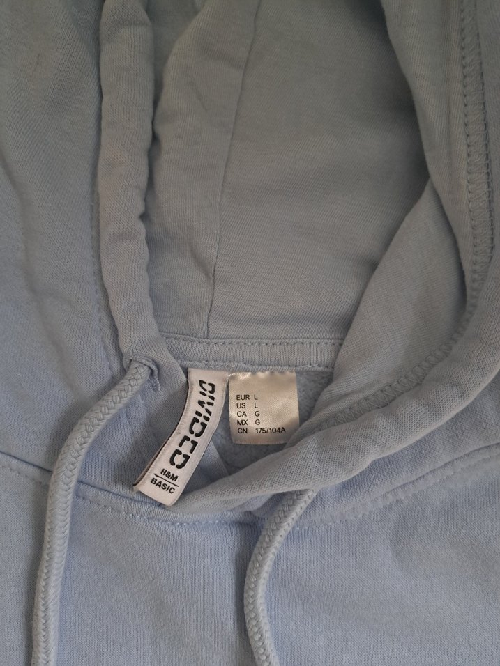 H&M Mavi Kapüşonlu Kadın Sweatshirt - Görsel 2
