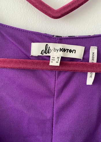 Mor Drapeli Mini Elbise - Görsel 2