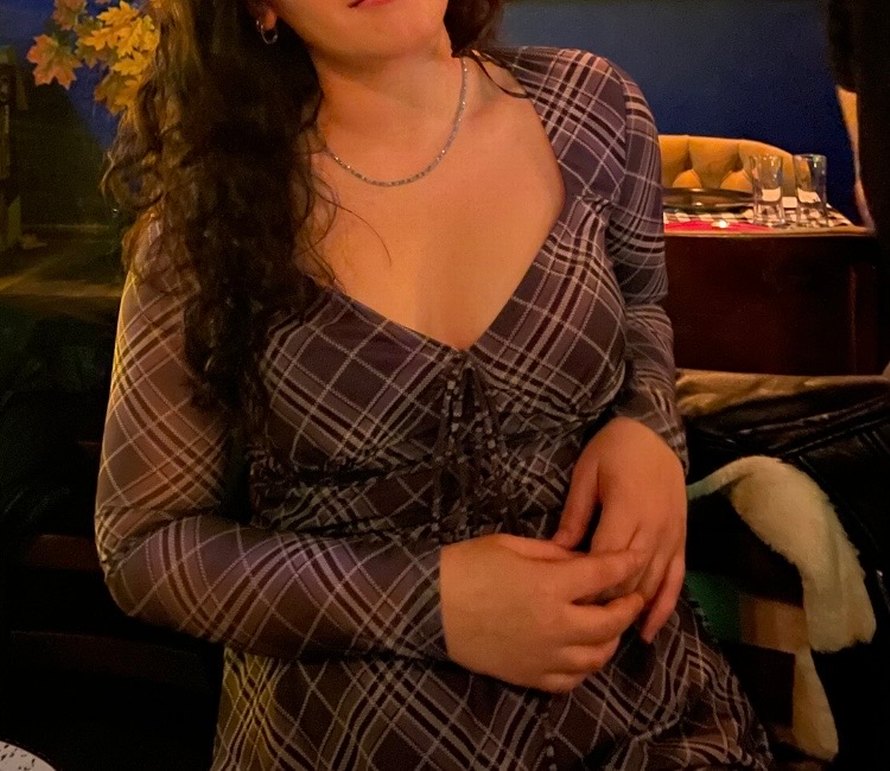 Mor Drapeli Mini Elbise - Görsel 3