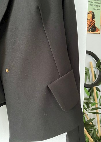 Siyah Kadın Crop Blazer Ceket - Görsel 4