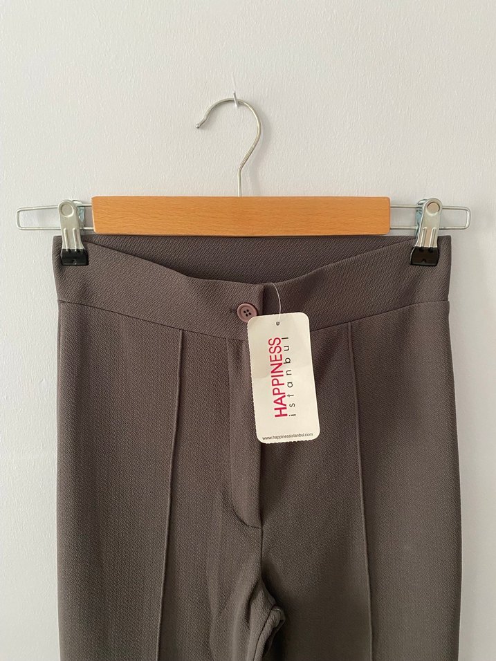 Gri Kumaş Kadın Pantolon - Görsel 2