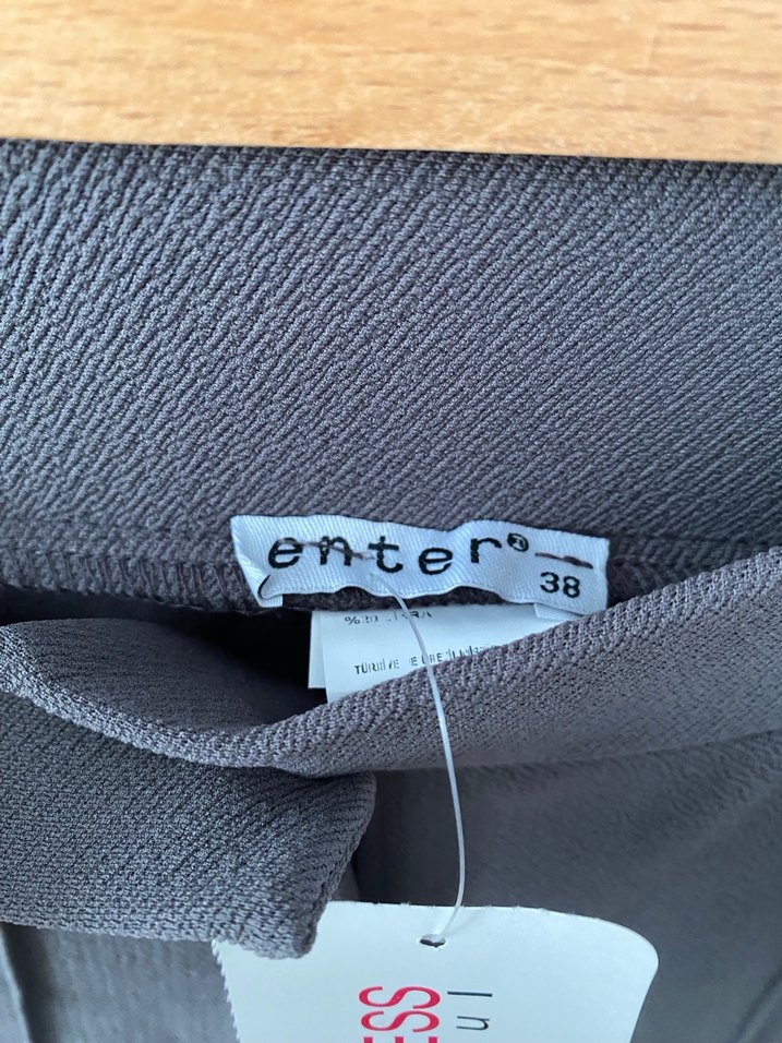 Gri Kumaş Kadın Pantolon - Görsel 3