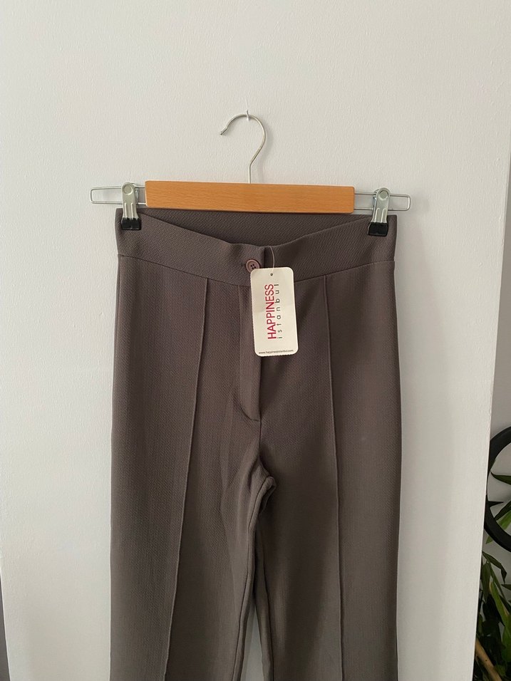 Gri Kumaş Kadın Pantolon - Görsel 4