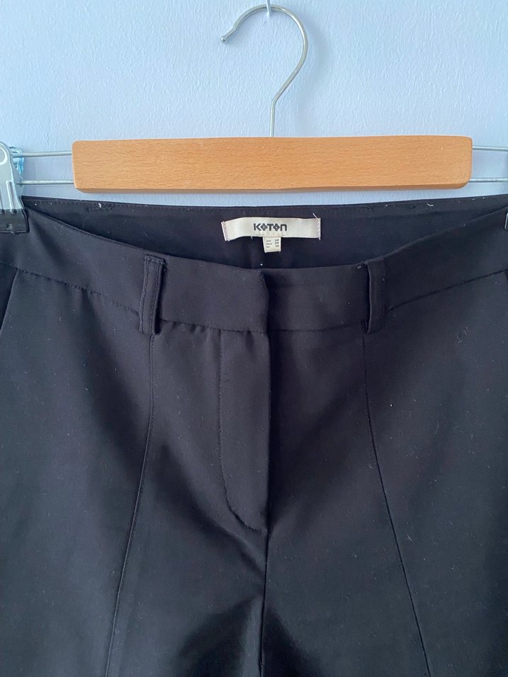 Siyah Kadın Kumaş Pantolon - Görsel 2