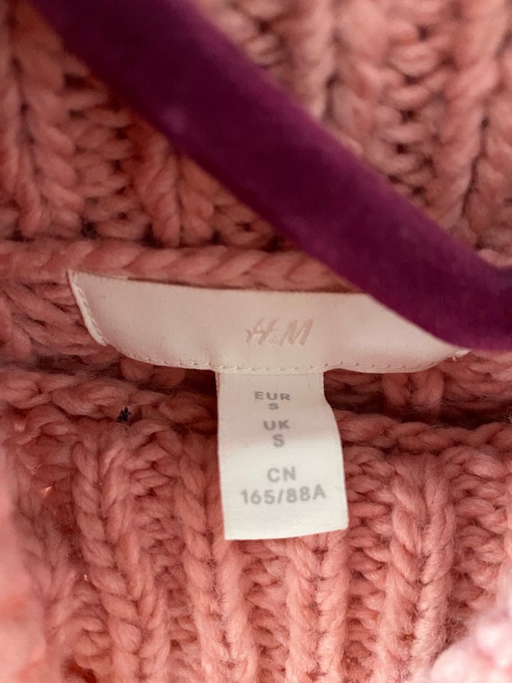 Pembe Boğazlı Örgü Kadın Kazak - Görsel 3