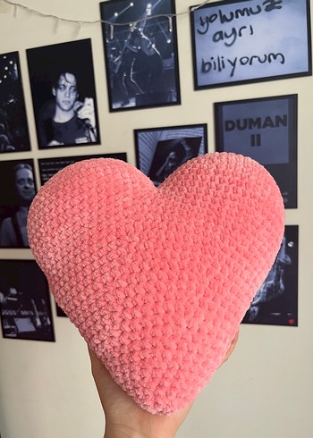 Pembe Kalp Şeklinde Yumuşak Yastık - Görsel 2
